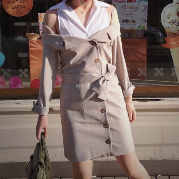 Maje redwan plaid shirt dress - Picture 2 of 3